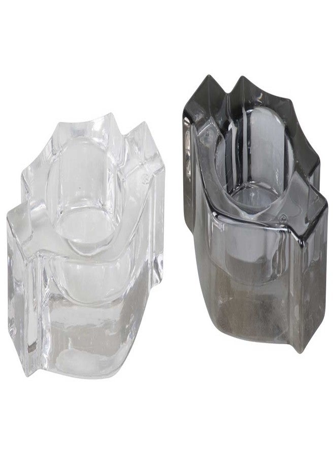 HARLEY DAVIDSON Harley-Davidson Bar & Shield Shaped Tea Light Candle Holder Set - Clear/Gray - Image 2